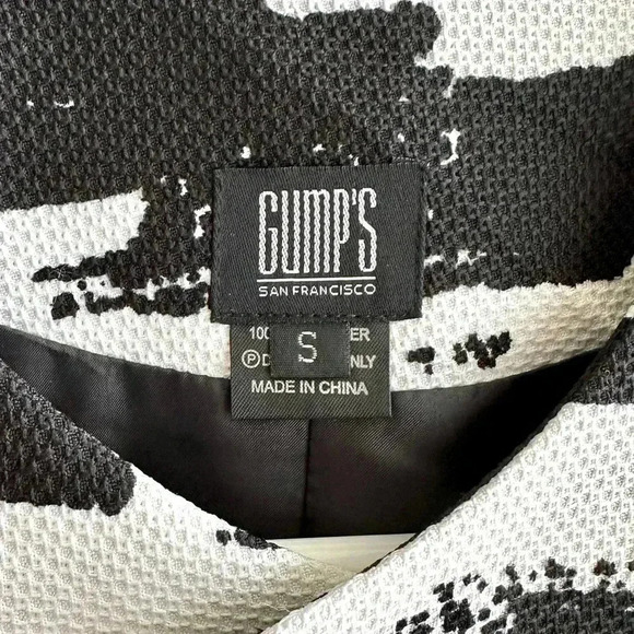 GUMP'S Black and White Abstract Long Jacket, Brush Strokes Jacket, Size Small - Picture 5 of 16